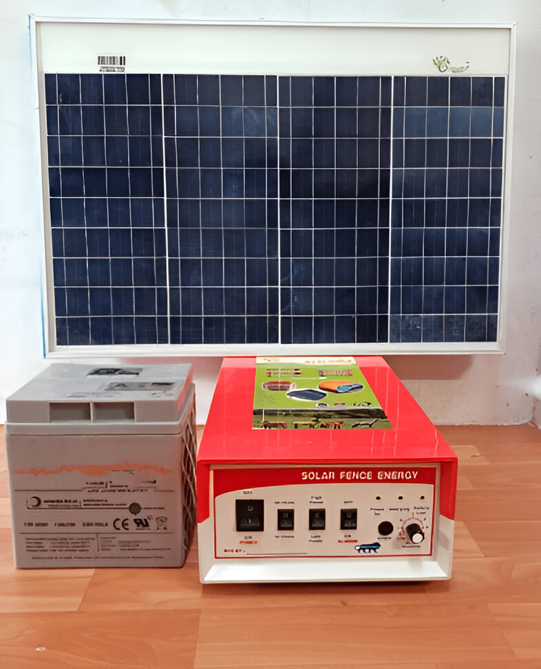 Solar Zatka Machine With 15 Kv Power, 40 Watt Solar Panel & 12v 26ah Battery - Ideal For 150 Bigha Agricultural, Industrial & Residential Use