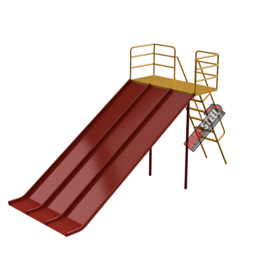 Body Steel Triple Metal Slide Bs-101 - Durable Metal Construction | Ideal For Kids And Adults, Outdoor Fitness Equipment