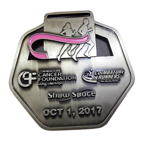 Metal Hex Medal - Color: Various Colors