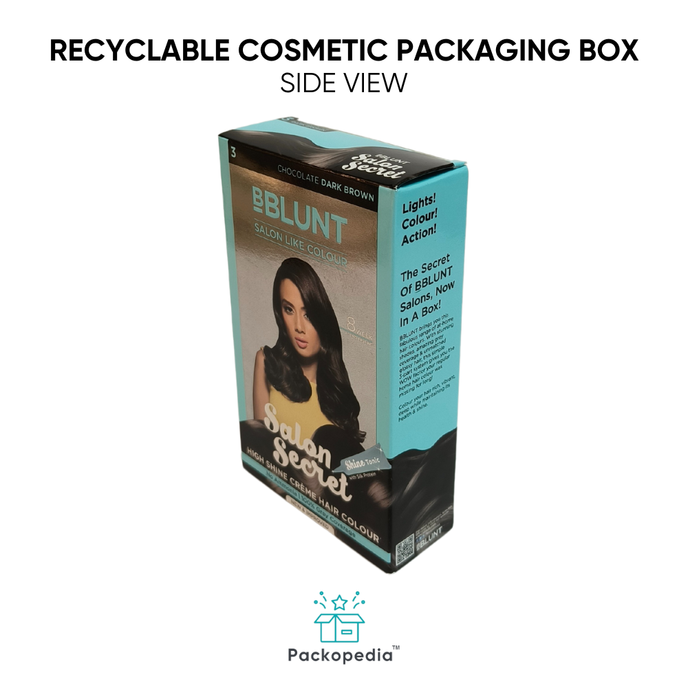 Recyclable Cosmetic Packaging Box With Multi-color Printing 100% Sustainable And Eco-friendly