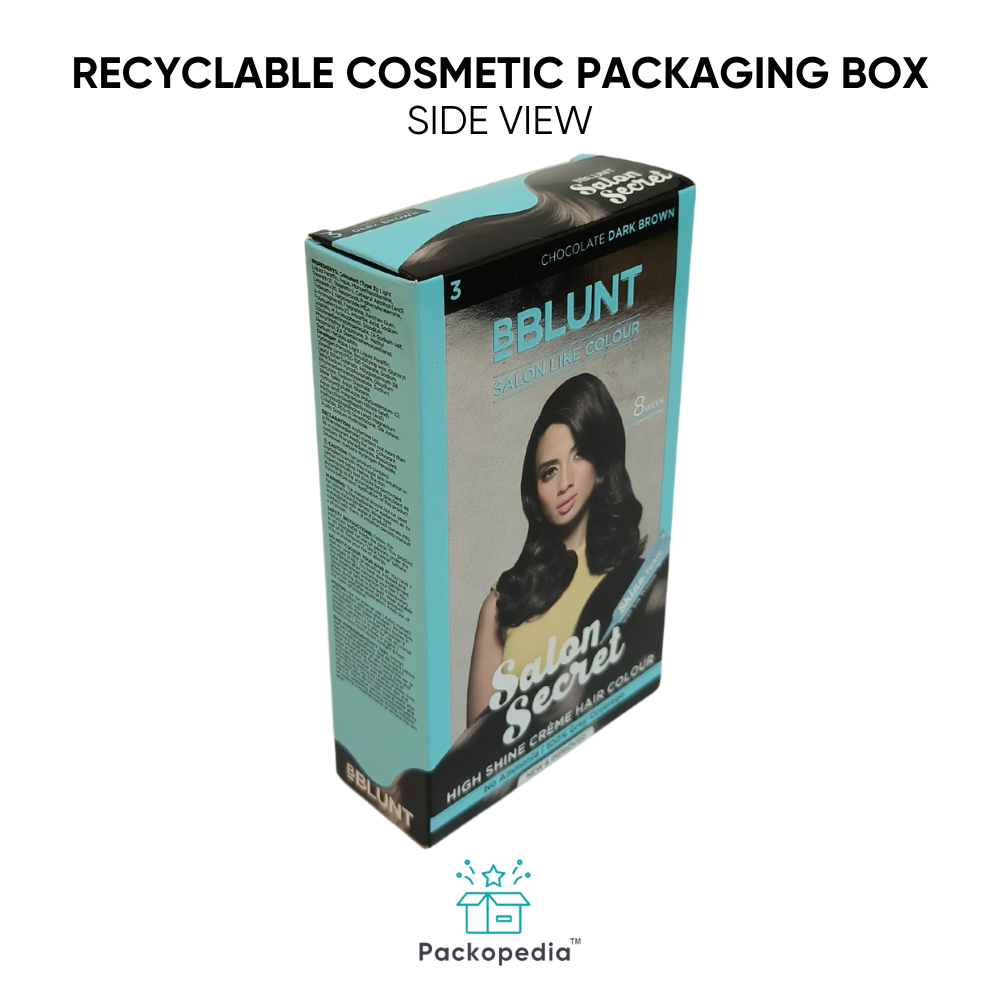 Recyclable Cosmetic Packaging Box With Multi-color Printing 100% Sustainable And Eco-friendly