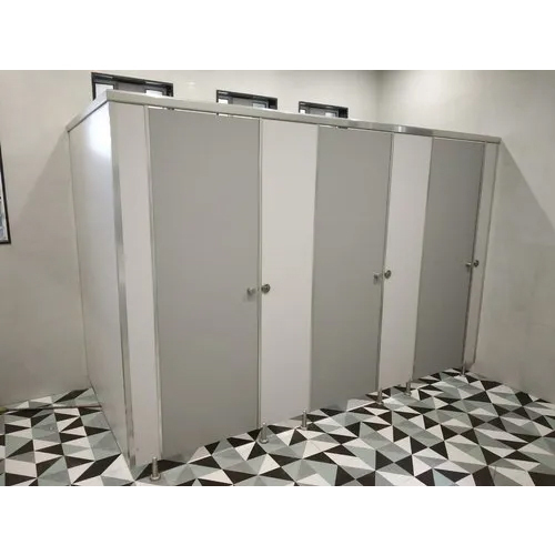 HPL Toilet Cubicle Partition - HPL Compact Board, 3.5x3.5x7 Feet, Modular Design - Scratch, Water, Fire Resistant, Modern Rectangular Shape