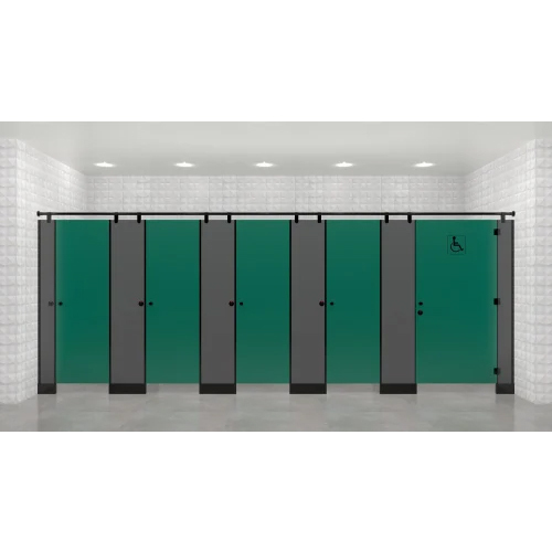 Nylon Crown Shoe Type Toilet Cubicle - Material: Hpl Compact Board