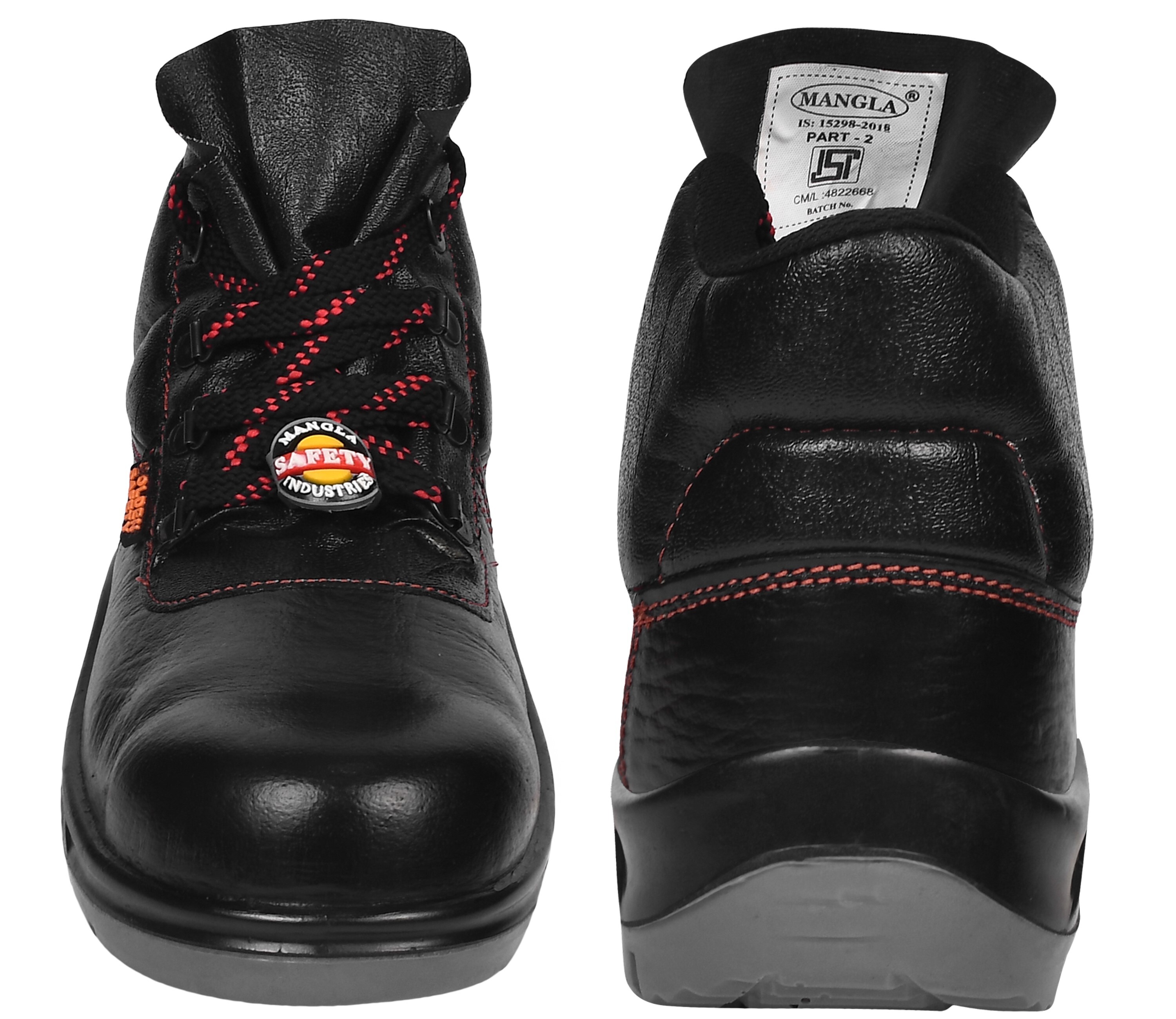 Mangla Golden Safety Shoes - Color: Full Black / Black-grey