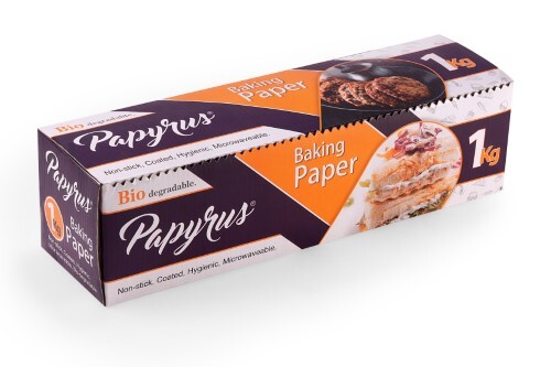 Papyrus Non-stick Baking Paper - Aluminium, 1 Kg Roll | Greaseproof, Microwave & Oven Safe, Hygienically Safe For Food Packaging