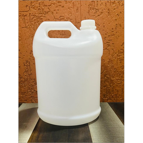 5Ltr 200Gm Round Shape Natural Carbo Plastic Bottle - Color: White