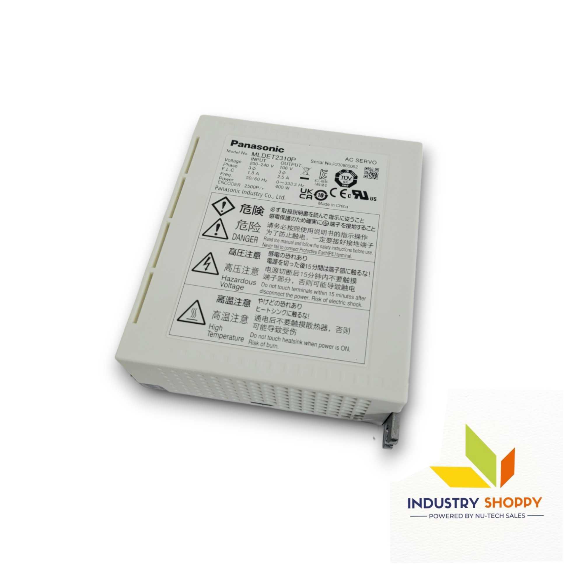 Panasonic Mldet2310p Minas E Series Servo Drive - Frequency: 50/60 Hertz (Hz)