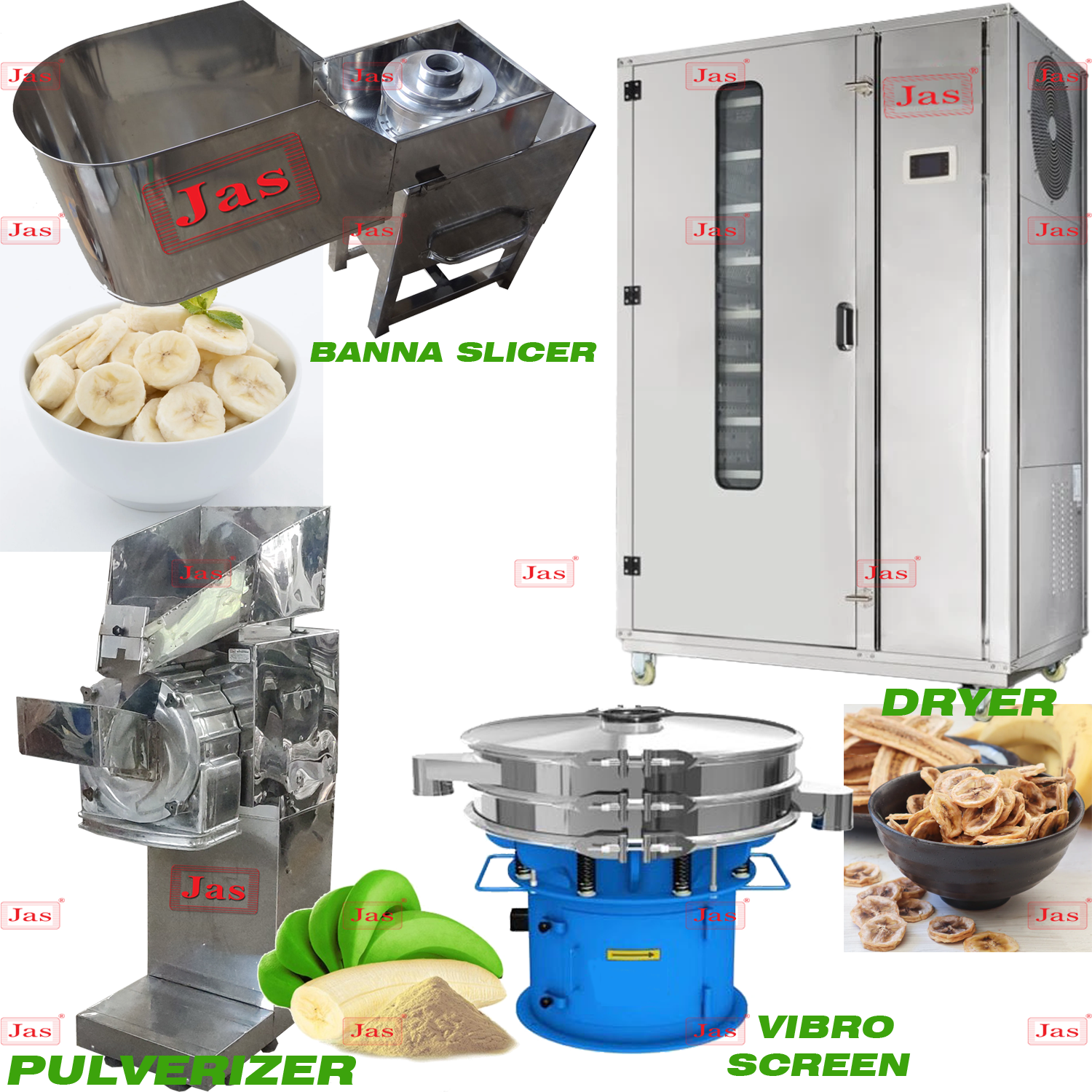 Banana Powder Production Line - Feature: Compact Structure