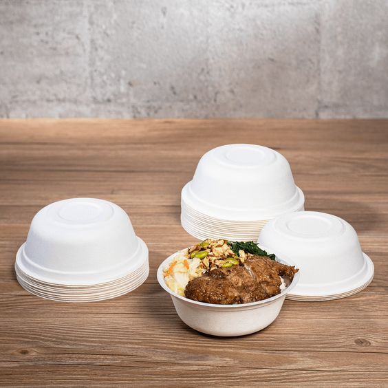 Bagasse Bowl - 120ml, 180ml, 240ml, 350ml , White, Eco-friendly, Pfas-free, Biodegradable Sugarcane Fiber, Durable Disposable Solution  