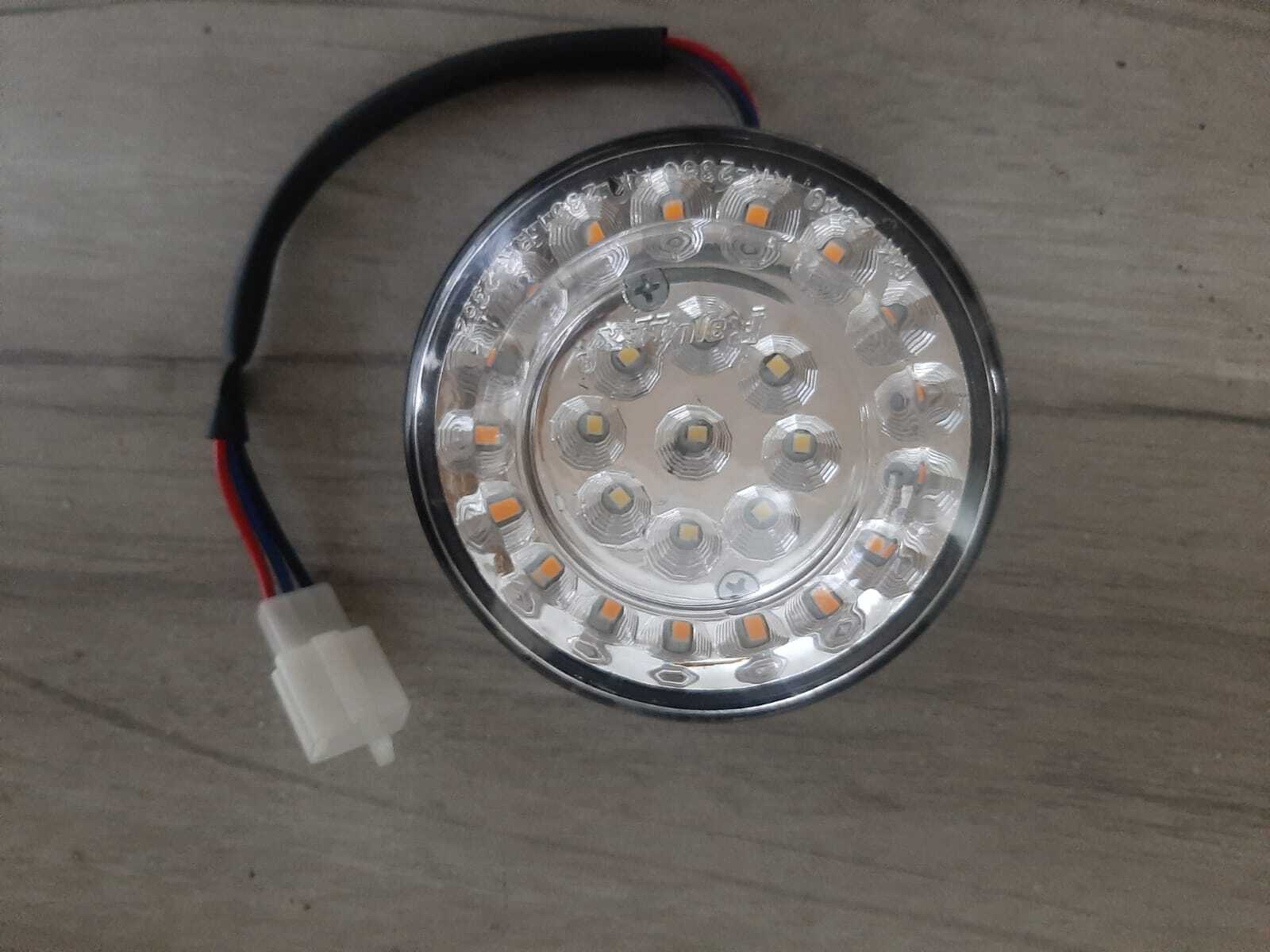 Rear Indicator Jbi-120c - Plastic, Led, Transparent/black Color, 12v Dc Input Voltage, 3w Rated Power | Designed For E-rickshaw & Two Wheeler Use