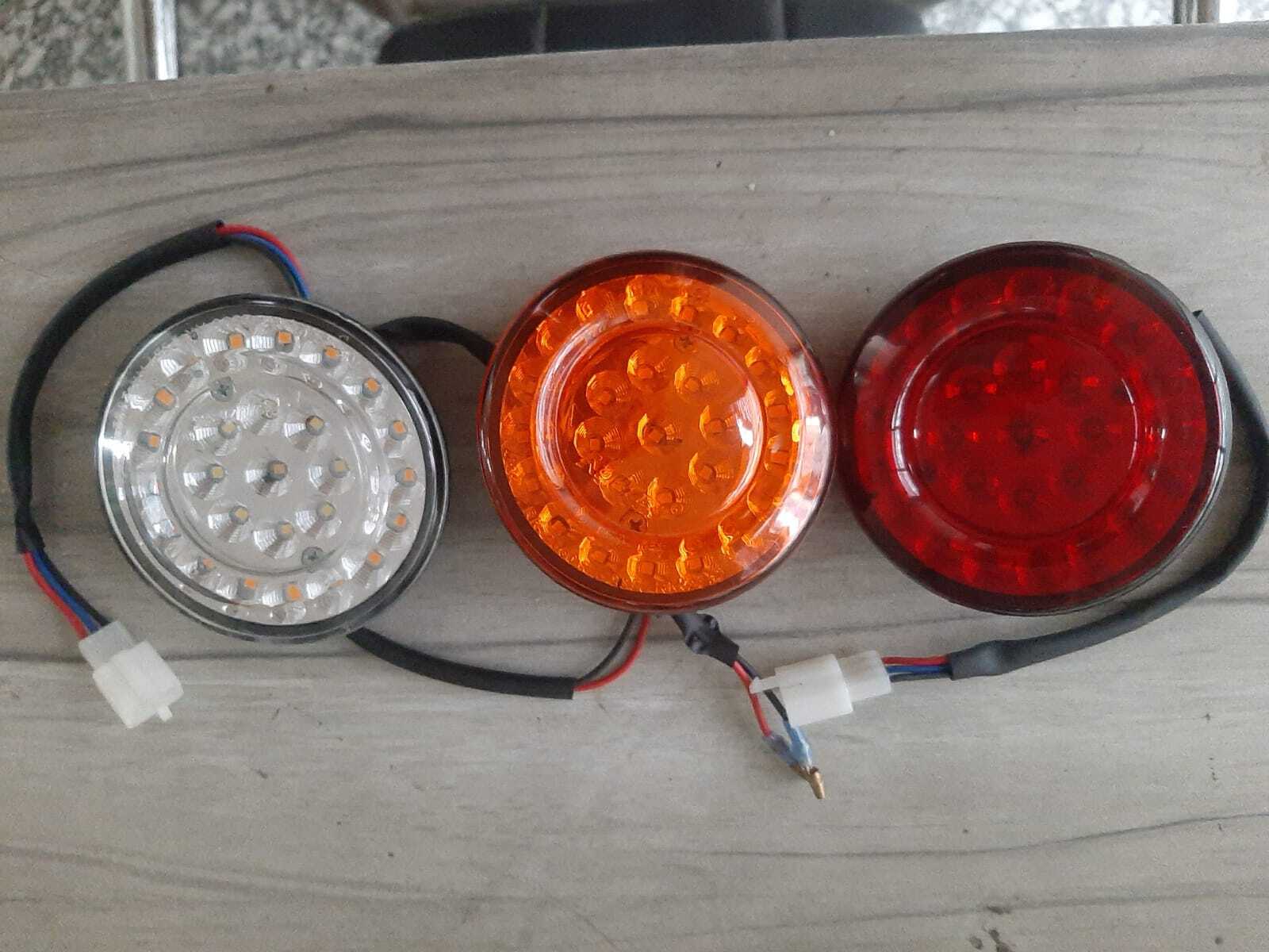 Rear Indicator Jbi-120c - Plastic, Led, Transparent/black Color, 12v Dc Input Voltage, 3w Rated Power | Designed For E-rickshaw & Two Wheeler Use