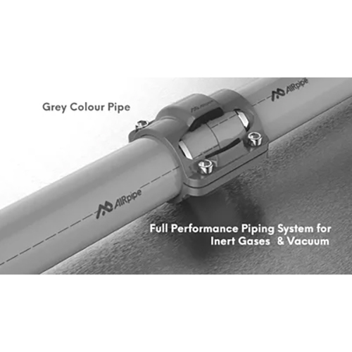 Vacuum Pipeline - Aluminum Alloy, 6 Feet Length, Round Shape, Matte Black Color | 10-Year Warranty, Ideal for Vacuum & Inert Gas Applications