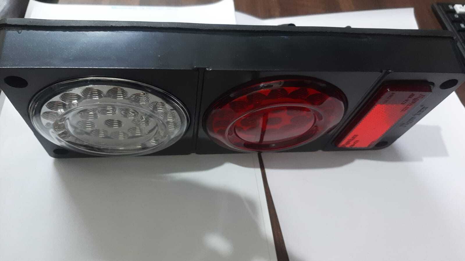 Tail Light Combination Jbi-122 - Plastic, 12v Dc, Red/white/yellow Colors | Led Lighting, Rated Power 3w, Ideal For E-rickshaw & Two Wheelers