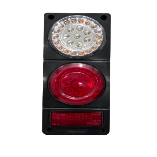 Tail Light Combination Jbi-122 - Plastic, 12v Dc, Red/white/yellow Colors | Led Lighting, Rated Power 3w, Ideal For E-rickshaw & Two Wheelers