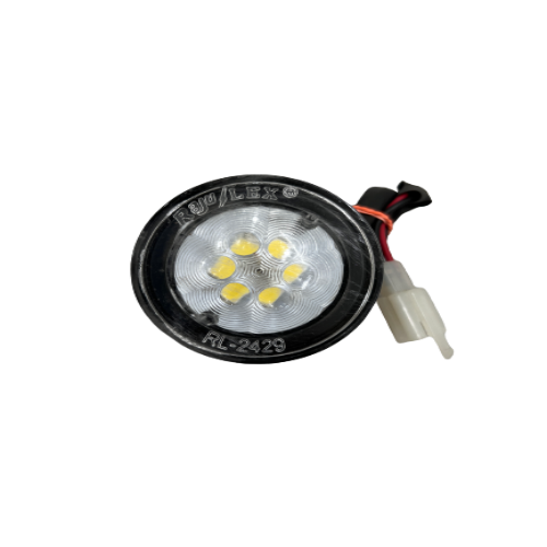 Front Position Lamp Jbi-126c - Plastic, Round Shape, Cool White, 5w Power, 4000k Color Temperature, 12v Dc Voltage | Usage In E-rickshaw & Two Wheeler