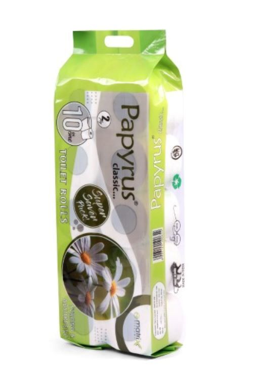 Papyrus Bathroom Tissues (10x1) - Color: White