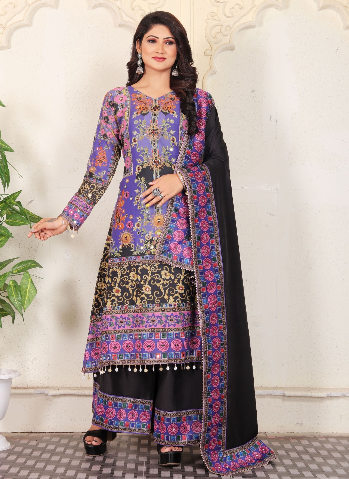 Heavy Fancy Plazzo Pair With Dupatta Set