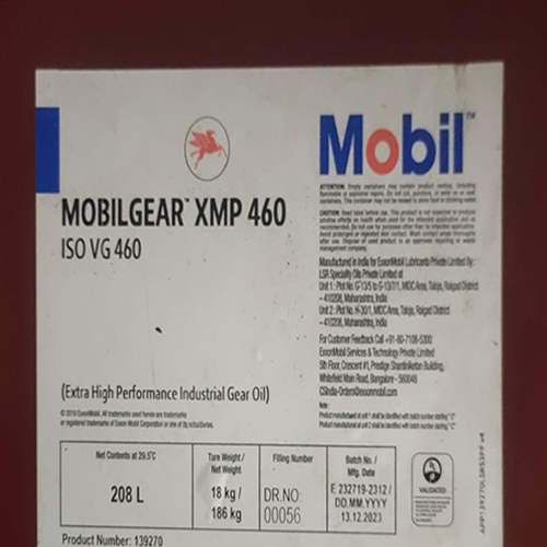 208Ltr XMP 460 मोबिल गियर एक्स्ट्रा हाई परफॉर्मेंस इंडस्ट्रील गियर ऑयल