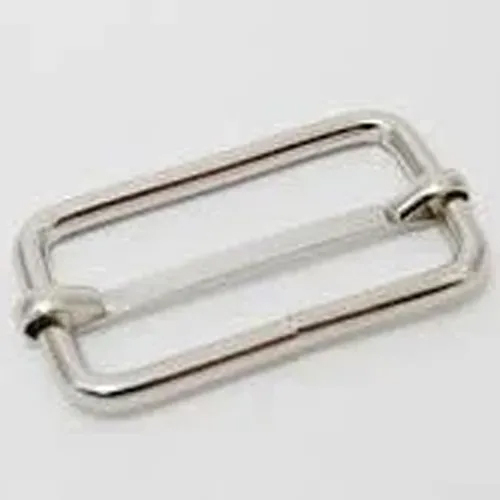 Wire Formed Loop Metal Sliders - Zinc, Brass, Steel, Iron | Silver Color, Multiple Sizes Available, Plain Design