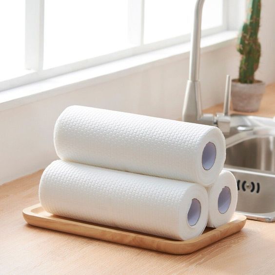 Multipurpose Kitchen Towel Roll - Paper , Free Size, White Color, 99% Smoothness, Recycled & Virgin Material, Perforated Sheets For Easy Use