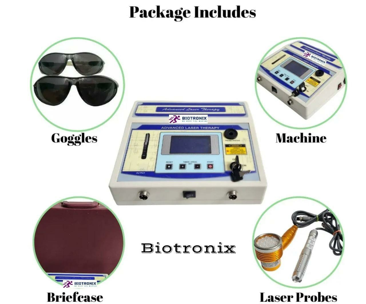 Advance Laser Therapy Unit (Hot & Cold) With 2 Probes Digital Lcd Display Pre Programmed