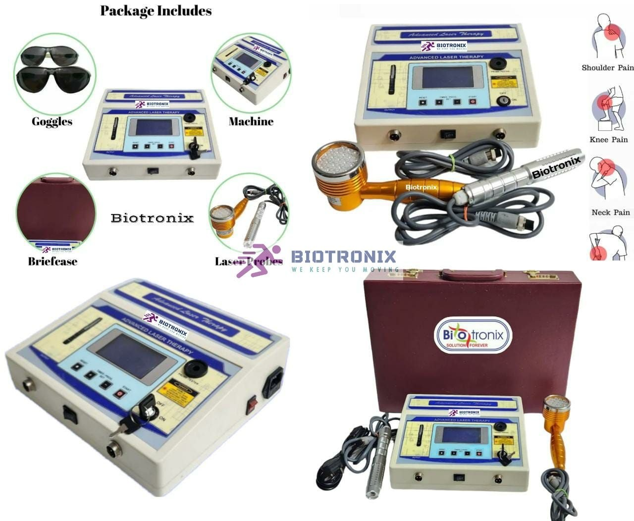 Lcd Display Physiotherapy Laser Device Dual Probe Laser Pain Relief Device