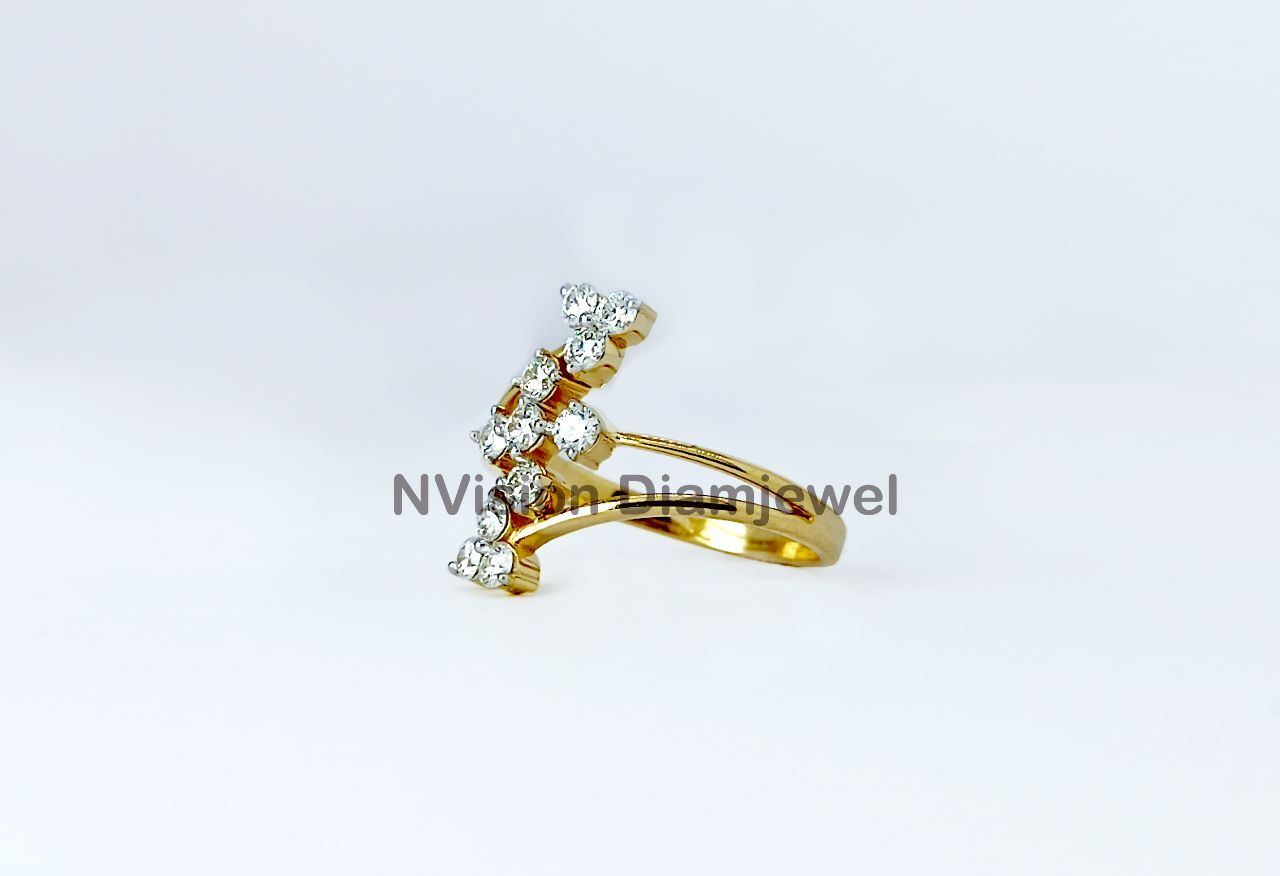 Natural Diamond Trio Ring. - Diamond Carat Weight: 0.50 Carat