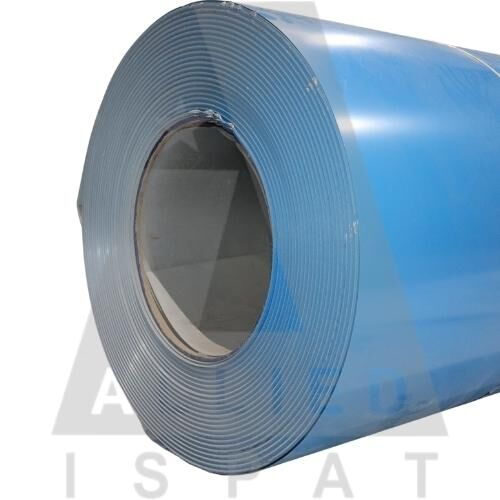 Color Coated PPGI Coil - PPGI Material, Powder Coated Surface, Cold Rolled Technique, Blue Color Finish | Ideal for Industrial Applications, Warranty Included