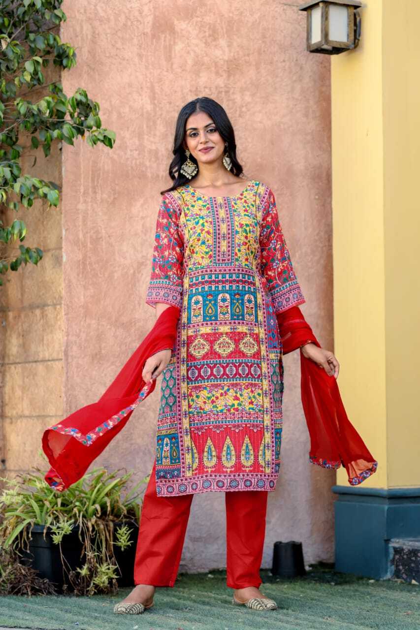 Jaipuri Kurta Set - Color: As Per Image