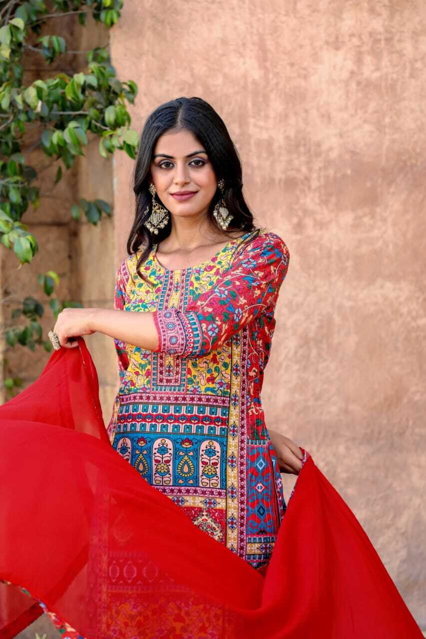 Jaipuri Kurta Set - Color: As Per Image