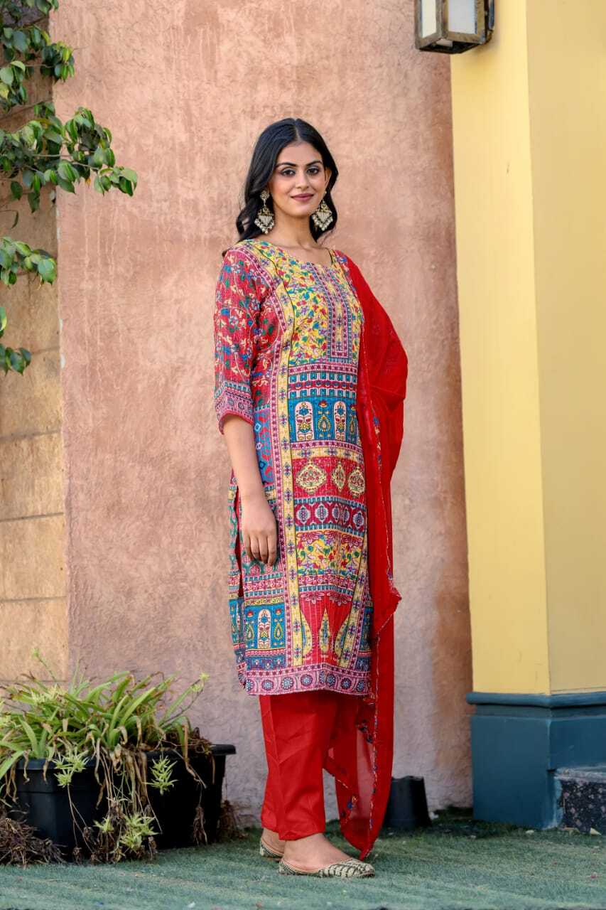 Jaipuri Kurta Set - Color: As Per Image