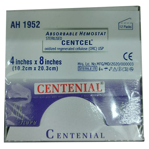 Ah 1952 4X8 Inch Oxidized Regenerated Cellulose Usp Sterile - Application: Medical