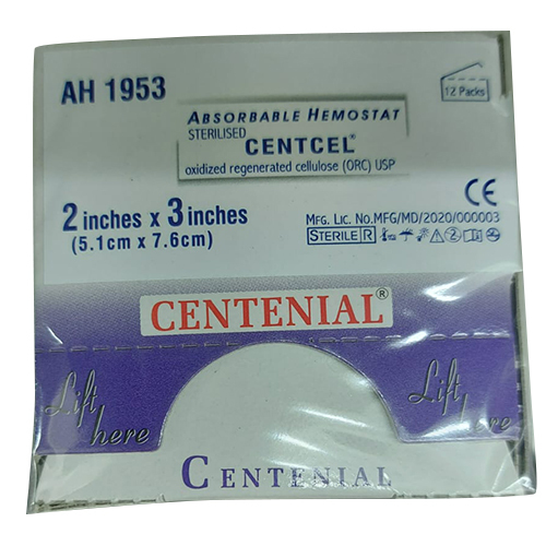 Ah 1953 2X3 Inch Oxidized Regenerated Cellulose Usp Sterile - Application: Medical