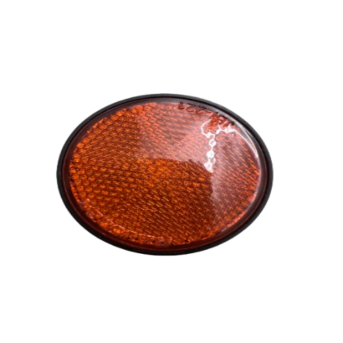 Round Reflex Retro Jbi-221 - Plastic, Amber Color | Retro Reflector, Rajulex Brand, Features Reflex Retro, Round Shape