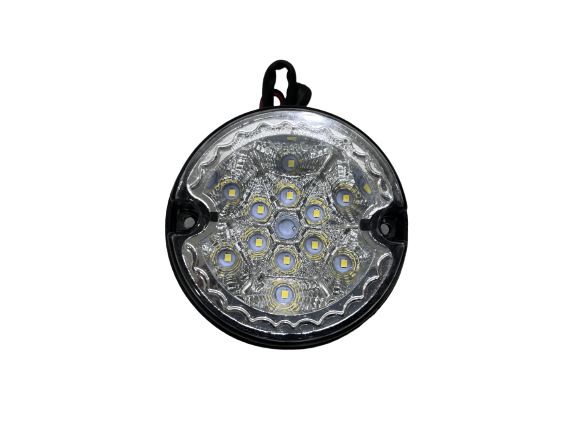 Reverse Lamp Jbi-110c - Plastic, 3 W, Round Shape, Transparent Color, 12 V Dc Voltage | Led Front Direction Indicator With Position Light