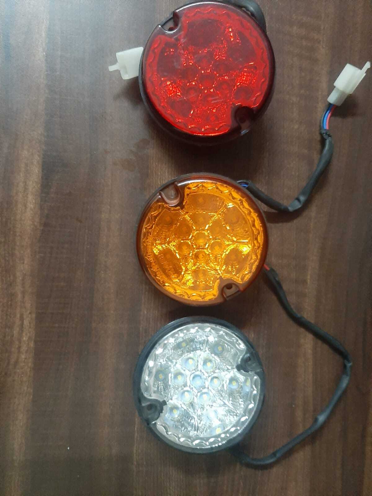 Transparent Led Round Reverse Lamp (Clear)