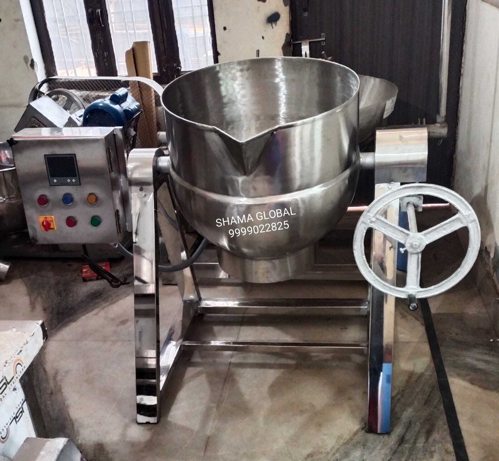 Steam Jacketed Kettle - Stainless Steel, 100-2000 Ltr Capacity | Gas, Diesel, Electric Heating, Minimal Maintenance, Customizable, Eco-friendly