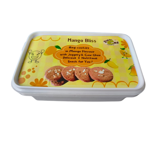 रागी कुकीज़ आम का स्वाद (मैंगो ब्लिस)