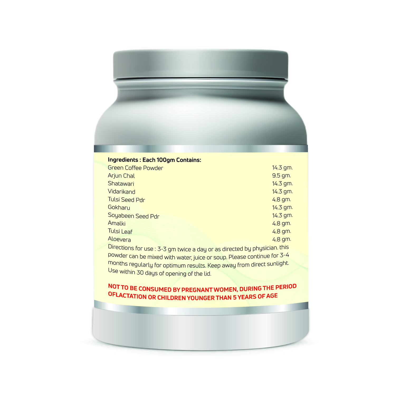 Green Coffee Powder - Nutrient-rich Blend Of Arjun Chal, Shatawari, And Gokharu | Supports Weight Management, Boosts Energy, And Enhances Metabolism