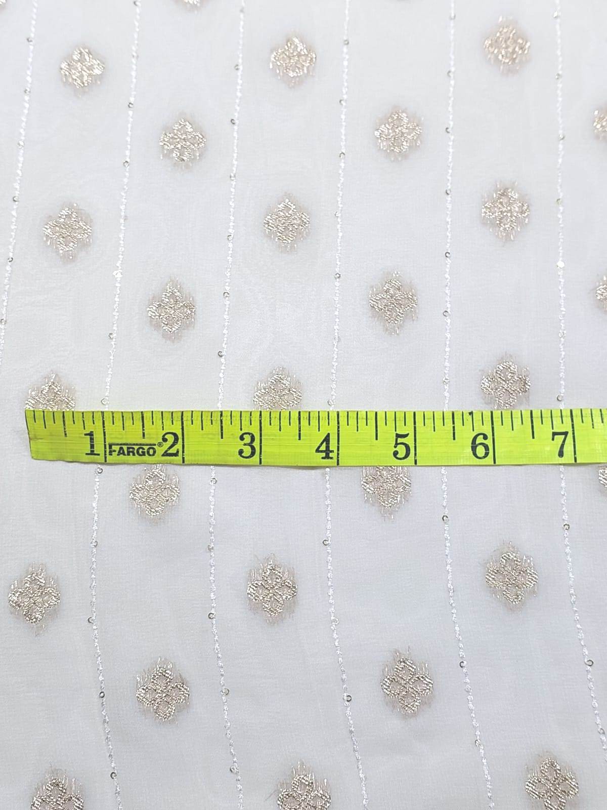 Jacquard Dress Material Fabric - 44 Inch Width, Blend Of Soft & Comfortable Fabrics, Available In Brown, Golden, Green, Red, Silver, Yellow, Multicolor Patterns