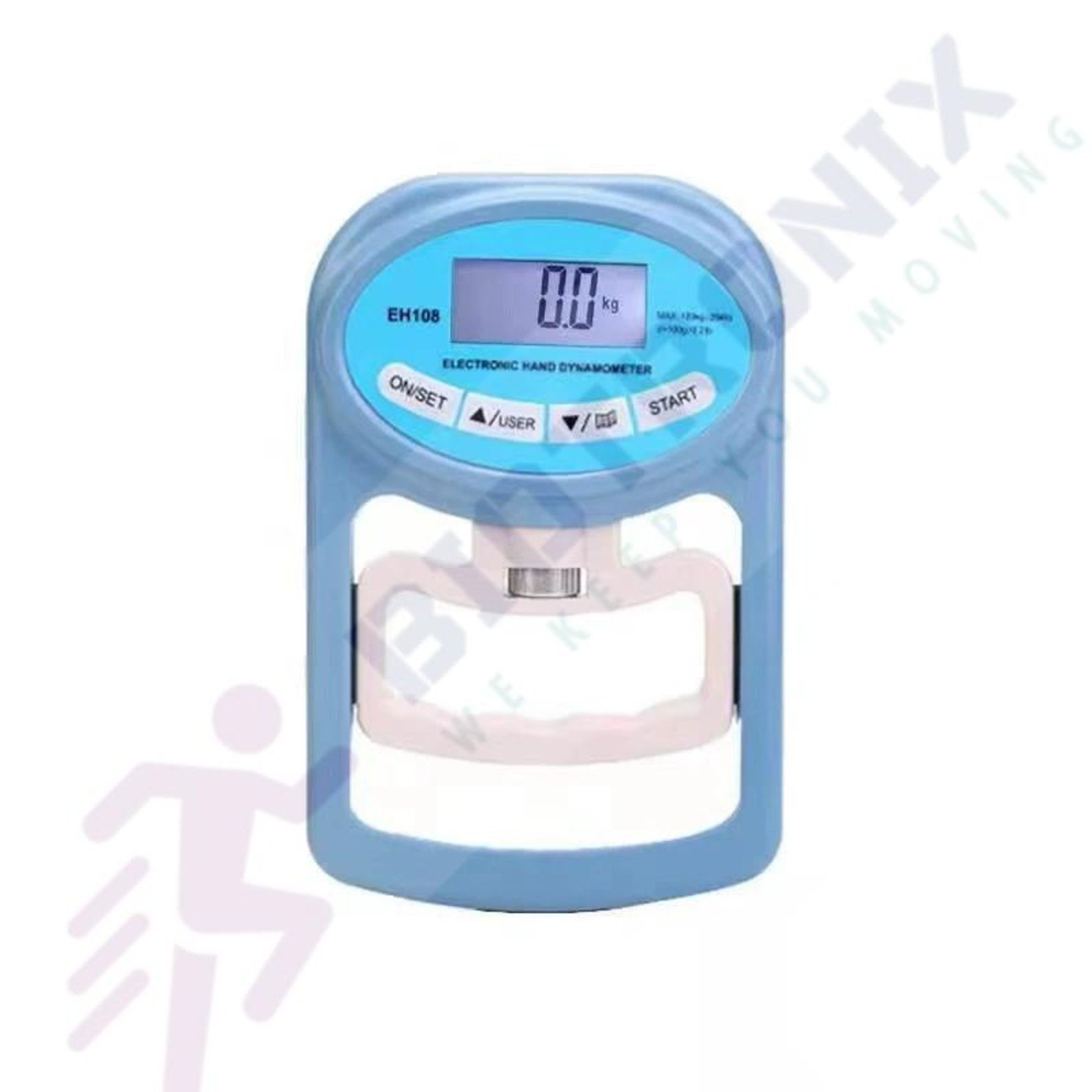 Biotronix Digital Hand Grip Dynamometer 120kg - Plastic, 0-120 Kg Pressure Range | Lcd Display, Battery Operated, Portable Grip Strength Analyzer