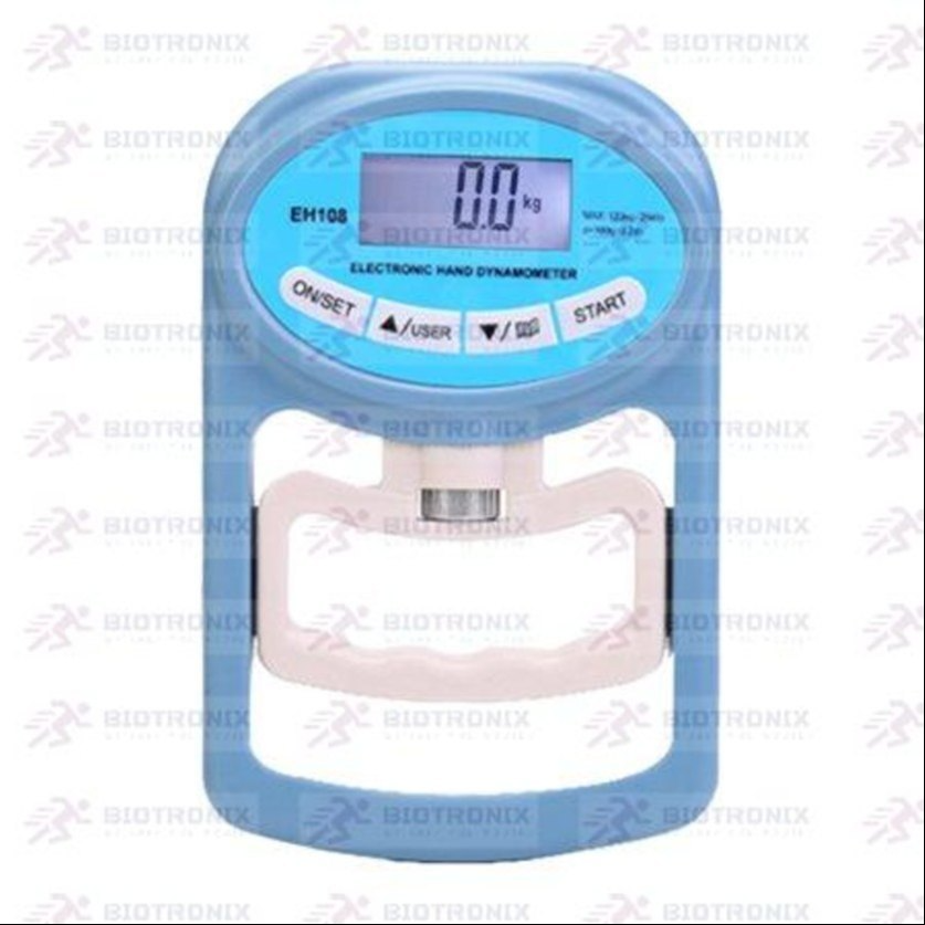 Biotronix Digital Hand Grip Dynamometer 120kg - Plastic, 0-120 Kg Pressure Range | Lcd Display, Battery Operated, Portable Grip Strength Analyzer