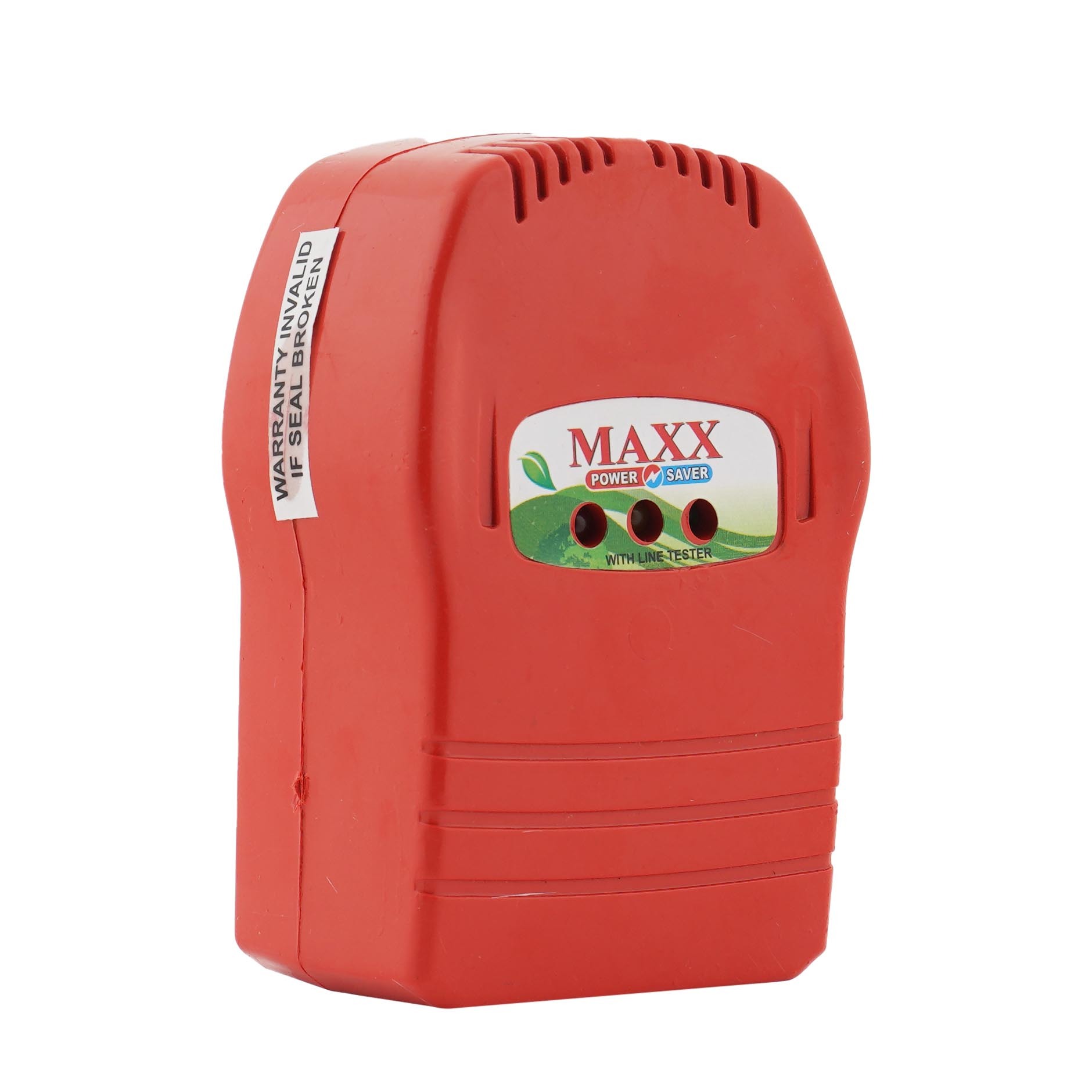 Electric Power Saver - Plastic, Red | Energy Savings Up To 40%, Voltage Stabilization, Extended Device Lifespan, Environmental Impact