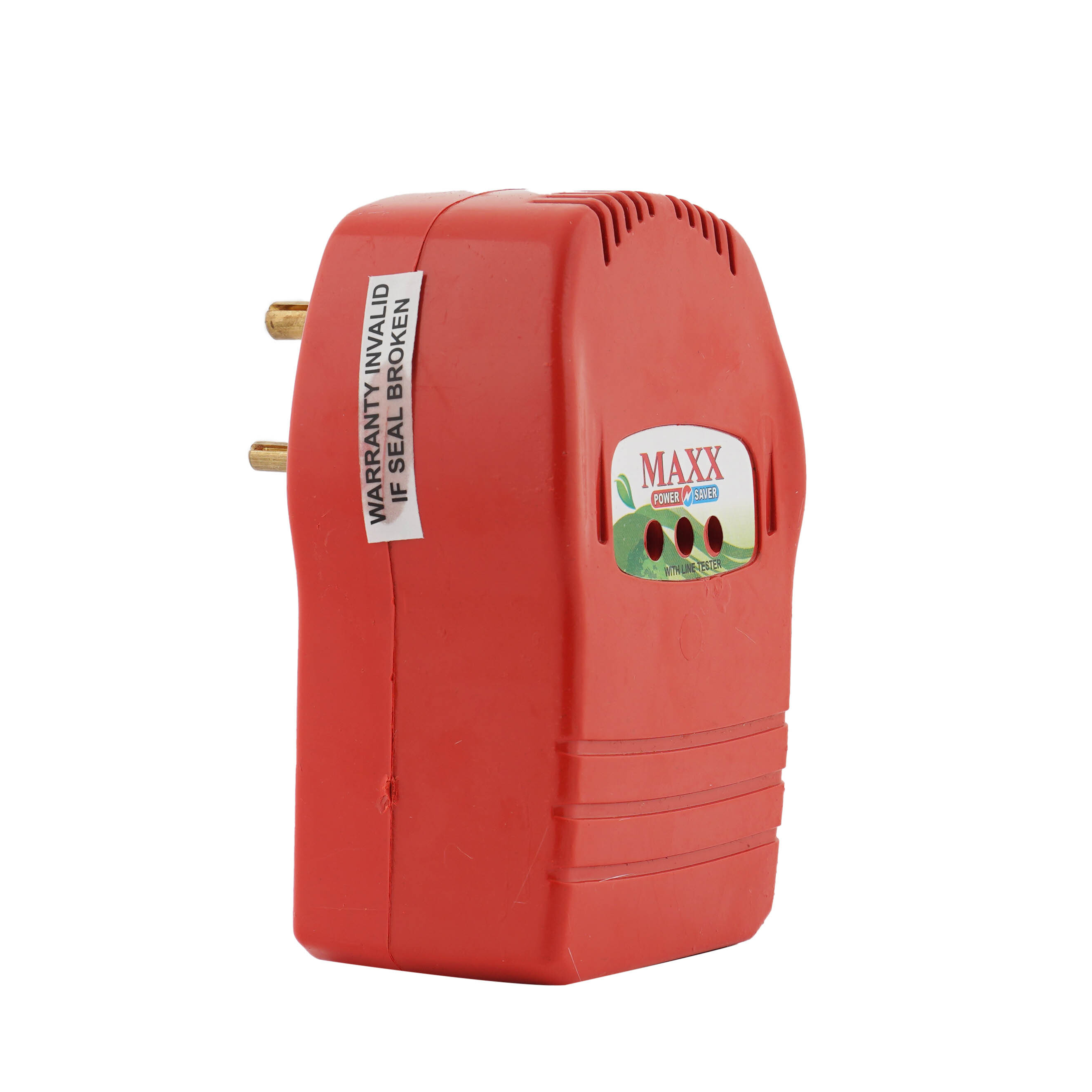 Electric Power Saver - Plastic, Red | Energy Savings Up To 40%, Voltage Stabilization, Extended Device Lifespan, Environmental Impact