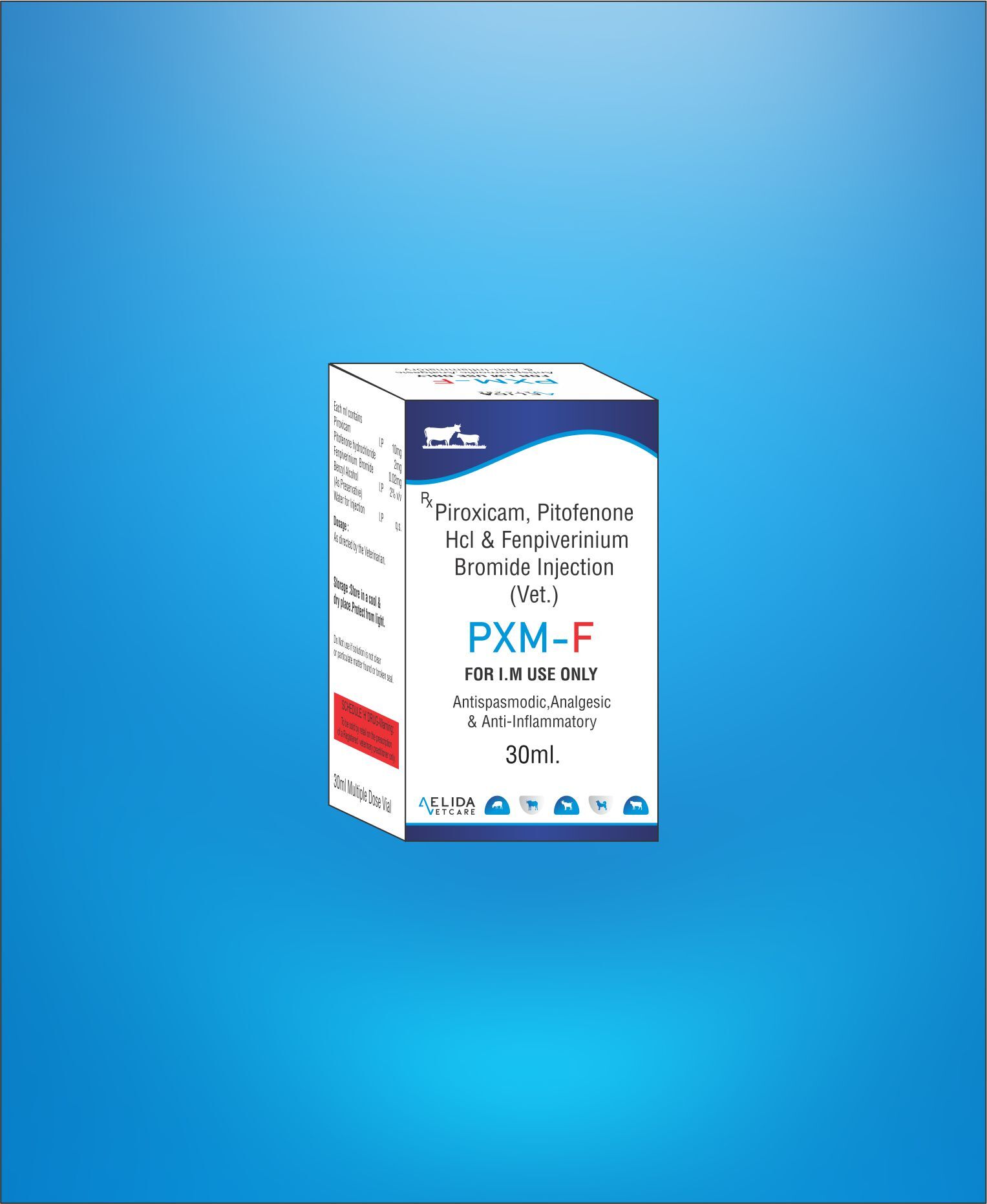 Piroxicam Pitofenone Hydrochloride And Fenpiverinium Bromide Veterinary Injection Supplier And Third Party Manufacturing Company - Physical Form: Liquid