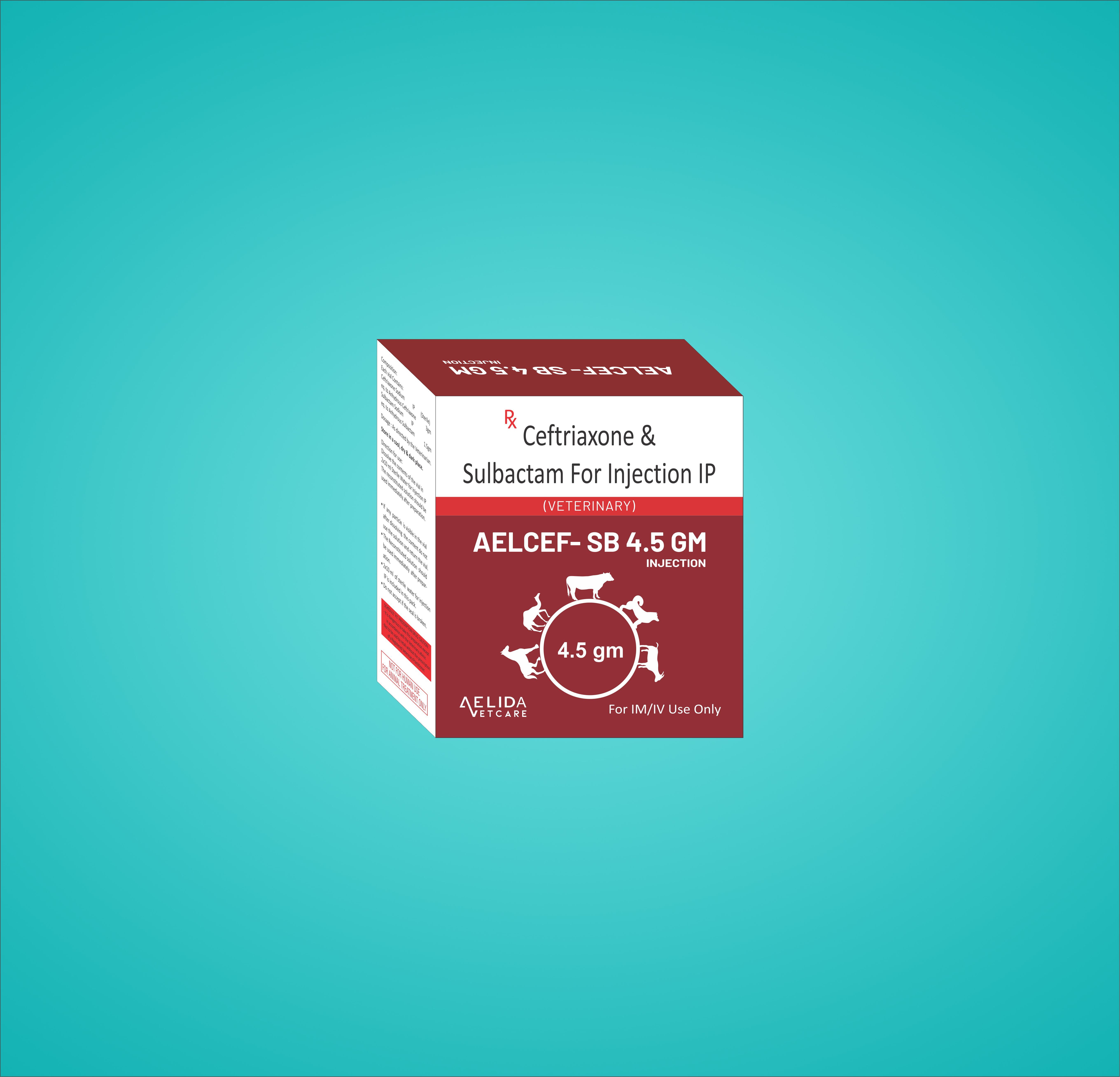 Ceftriaxone Sulbactam 4.5 Gm Veterinary Injection Supplier And Third Party Manufacturing Company In India