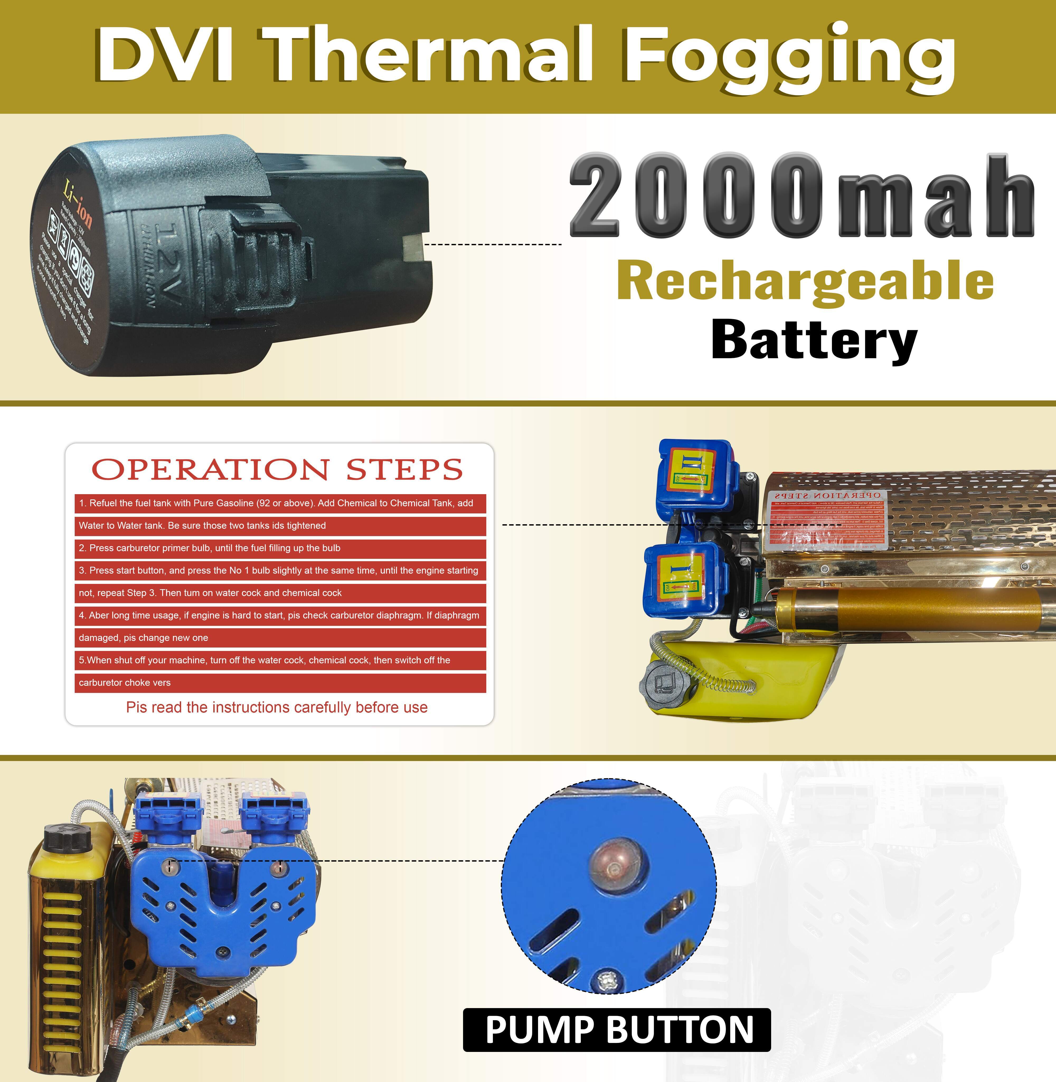 Thermal Fogging Machine - Dimension (L*w*h): 110*28*39 Centimeter (Cm)