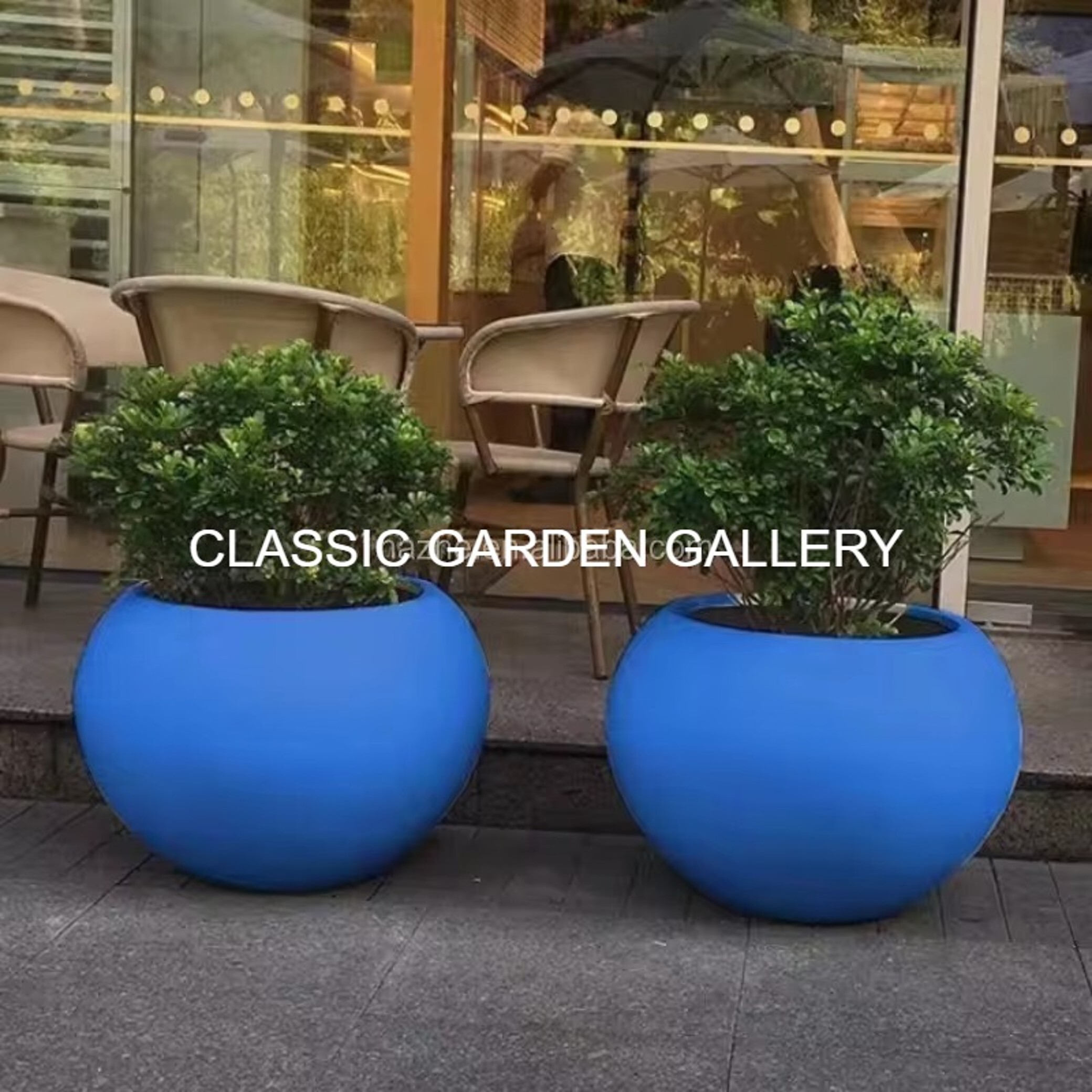 Fancy Cement Flower Pot - Color: Grey