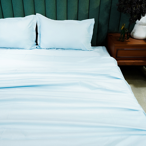 Solid Baby Blue Breeze Bedsheet - Color: Different Available