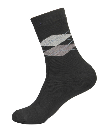 Extra Strechable Argyle Design Velvet Terry Socks